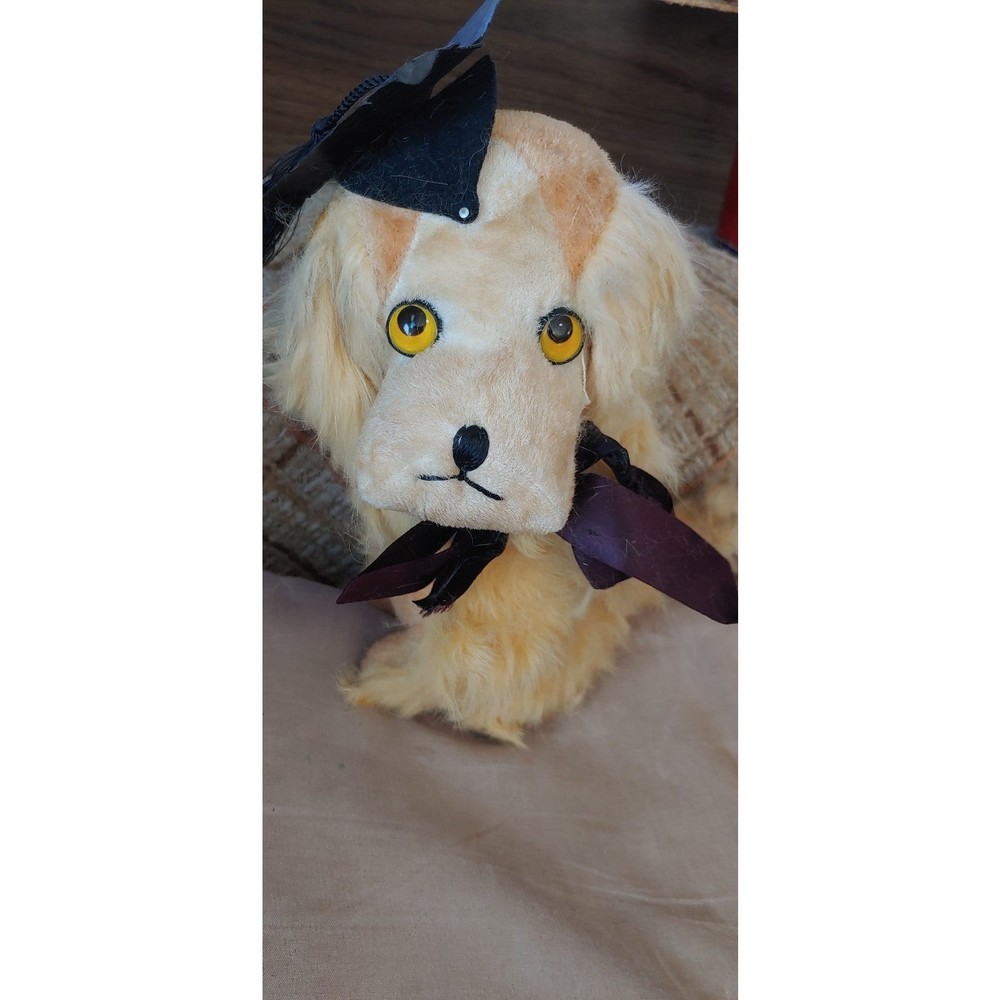 Plush 1960's vintage cocker spaniel? Graduate stuffed toy dog
